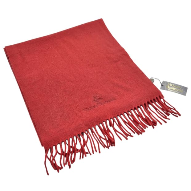 비비안웨스트우드 레드 울 머플러