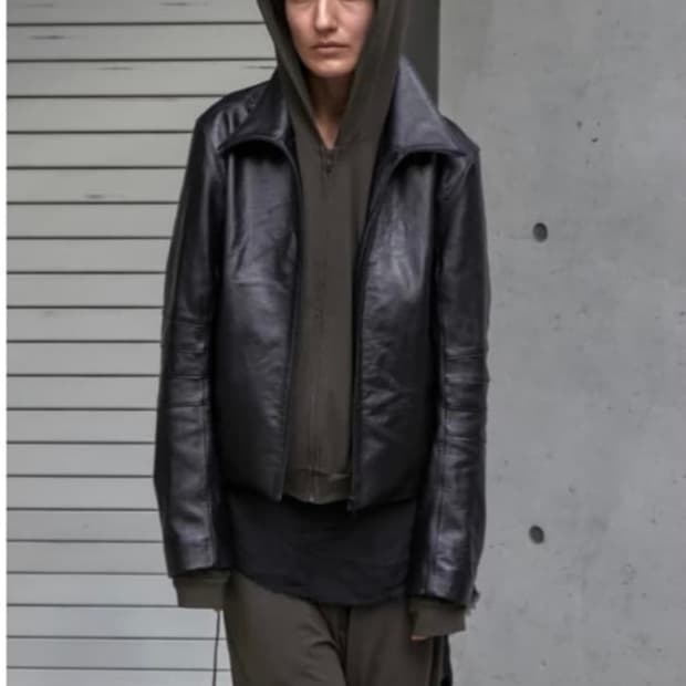 Mudule appendix leather jacket
