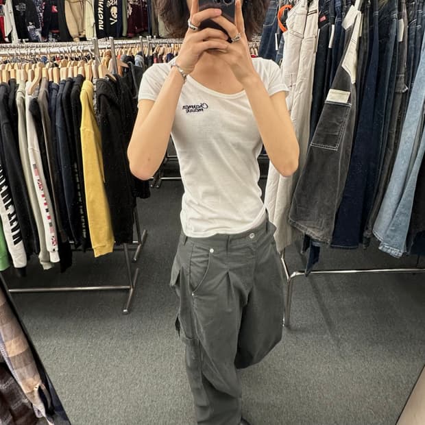 OS)INGNI vintage 여성 자수 패치 반팔