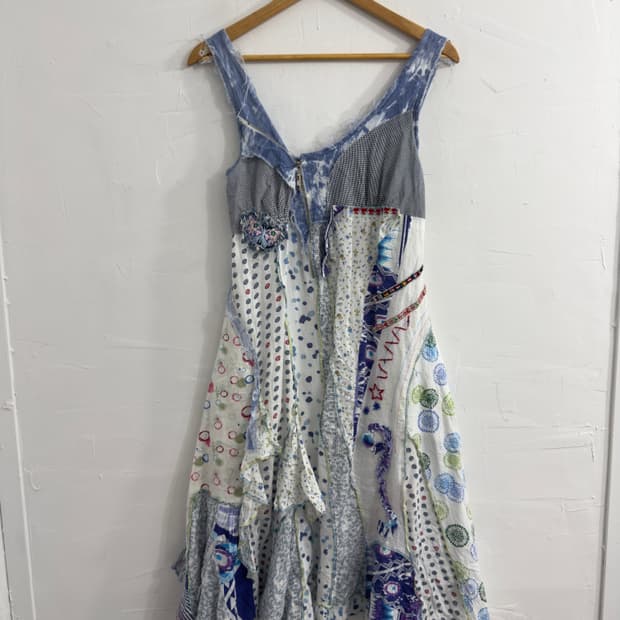 for her paris art patchwork dress