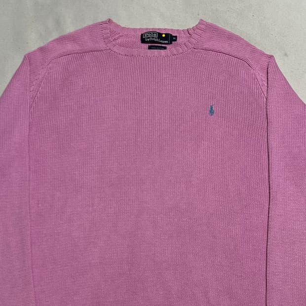 XL 폴로랄프로렌 핑크 코튼 니트