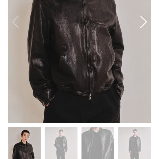 구매글))) 아트이프액츠 26ss 레더 스윙 자켓 M