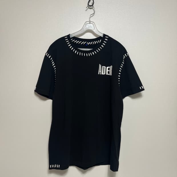 ADER ERROR 아더에러 블랙 스티치 반팔 티셔츠