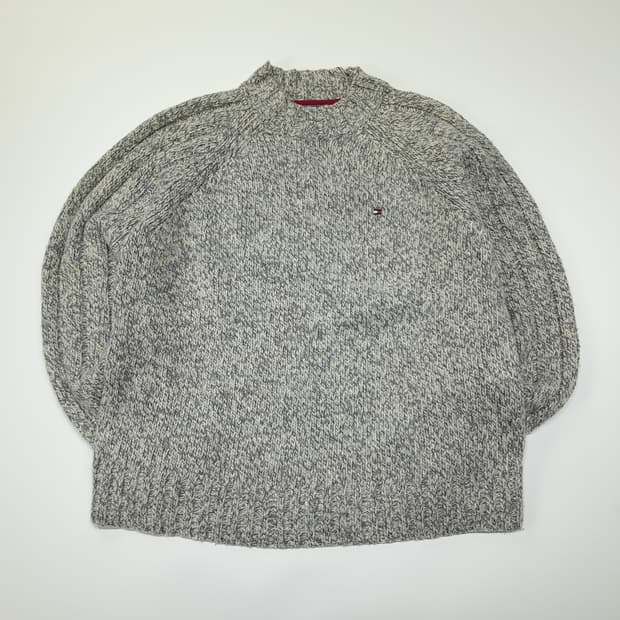 CL116 XL 타미힐피거 2004 그레이 멜란지 울 & 나일론 블렌드