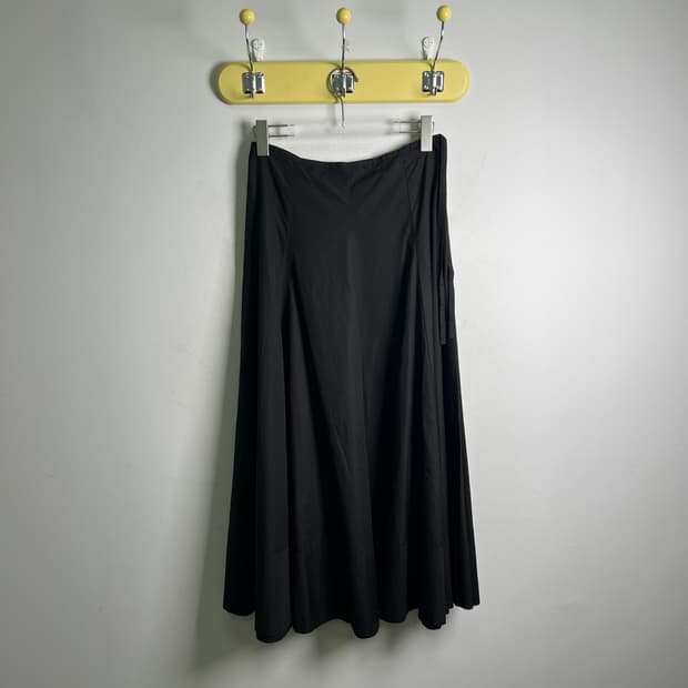 Agnes B 아네스 베 블랙 롱 플레어 스커트 36