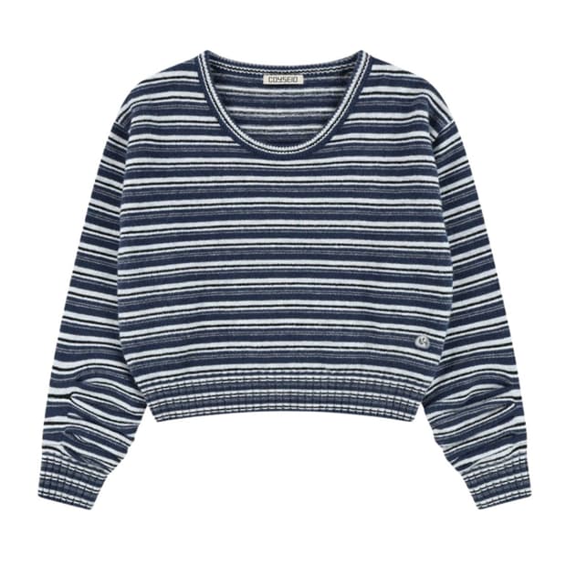 코이세이오 스트라이프 니트 네이비