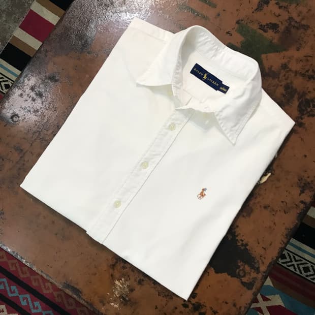 폴로랄프로렌 화이트 긴팔 옥스포드 셔츠 남성 105 사이즈 