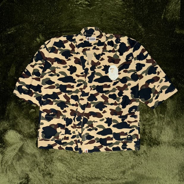 [L] BAPE 베이프 1st 카모 기모노 셔츠 자켓