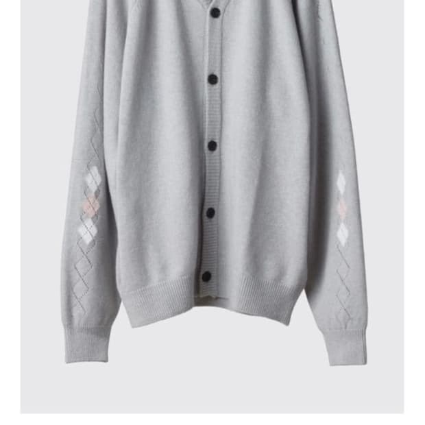 [4] 해칭룸 아가일 가디건 그레이