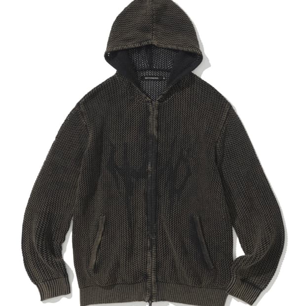 낫포너드 Trident Logo Pigment Hood Zip