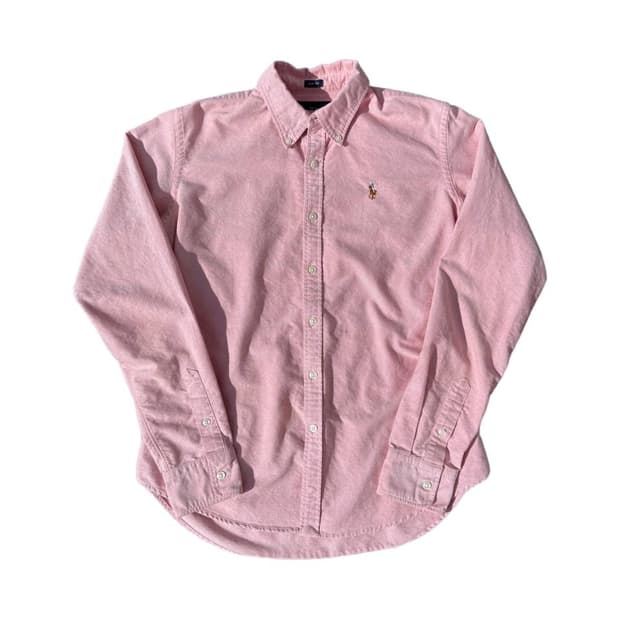 PRL button down solid shirts pink