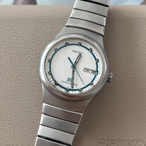 Seiko 세이코 쿼츠 3650 리튬 블루링 1987
