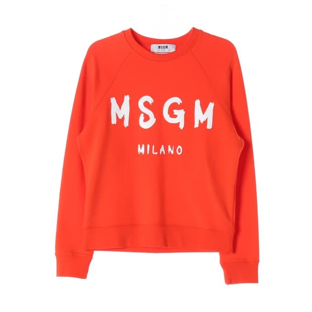 MSGM 밀라노 브러쉬드 로고 맨투맨 S