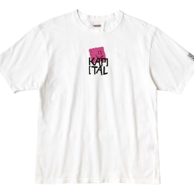 캐피탈 20 텐지쿠 쿠키 크루 티셔츠 핑크