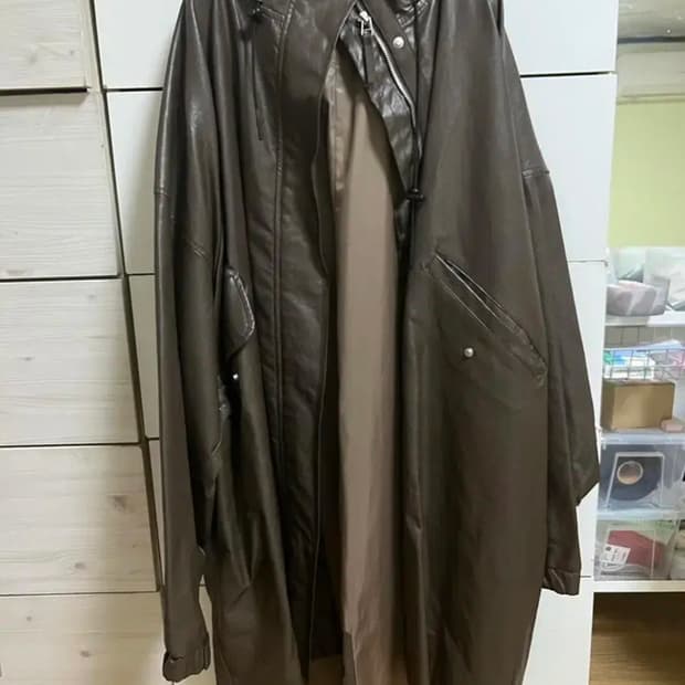 파르티멘토우먼 레더후드야상 카키