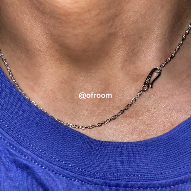 2.1mm 실버 체인목걸이