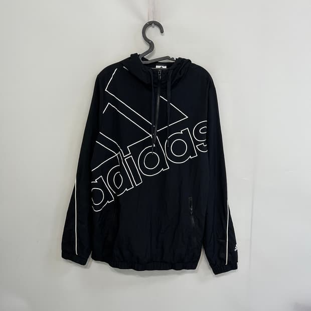아디다스 빅로고 나일론 바람막이 L  아노락