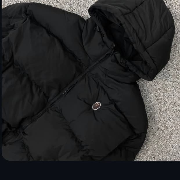 베이프 블랙 푸파 패딩