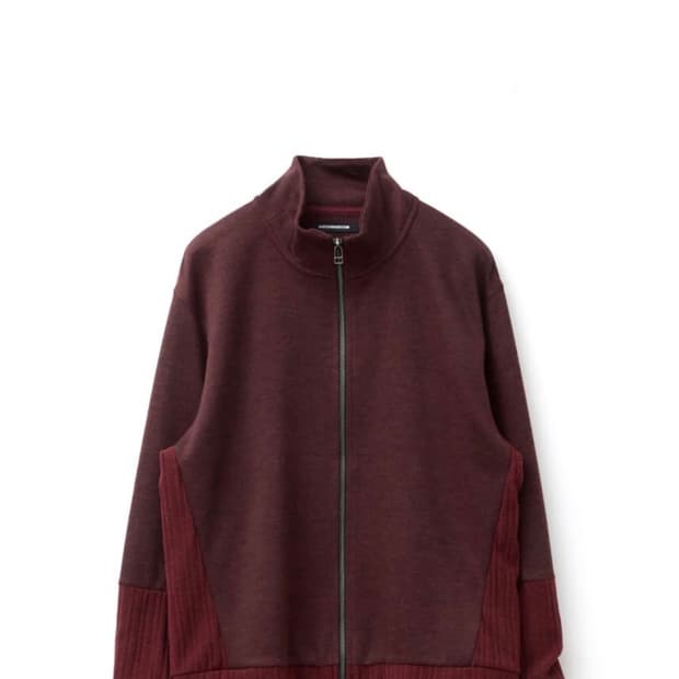 Hatchingroom 투웨이지퍼 가디건 (버건디)