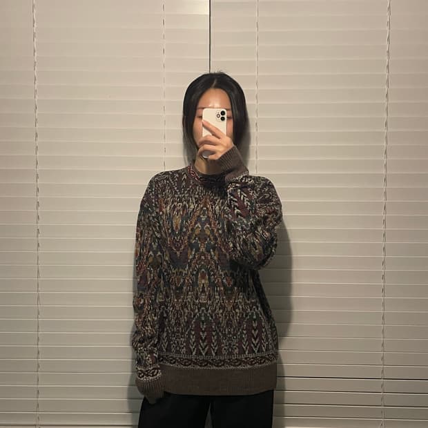 미쏘니 에스닉 패턴 니트