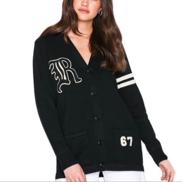 폴로 랄프로렌 바시티로고 니트가디건