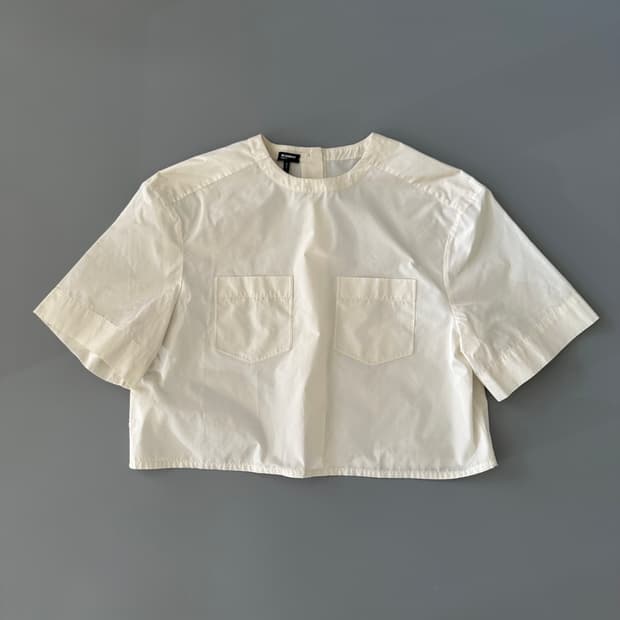 질샌더 jil sander navy 포켓 반팔 블라우스