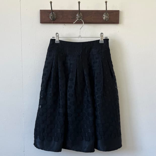 Japan vtg 도트 미디 스커트