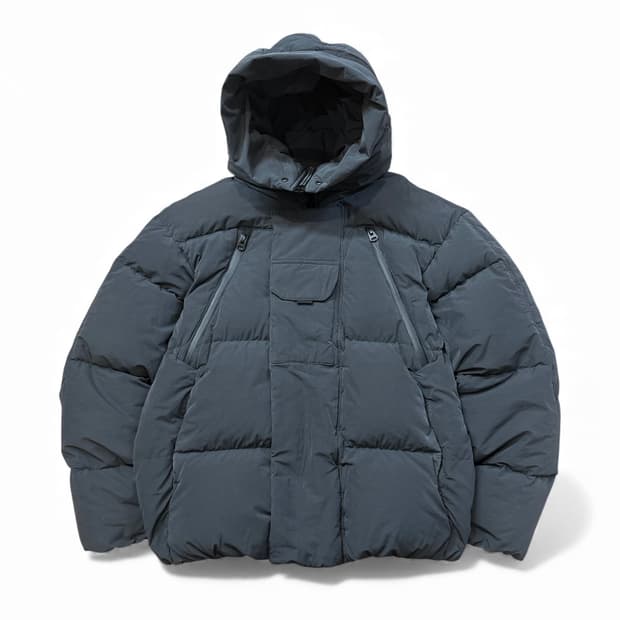 커스텀멜로우 가먼트 다잉 덕다운 센터 포켓 패딩