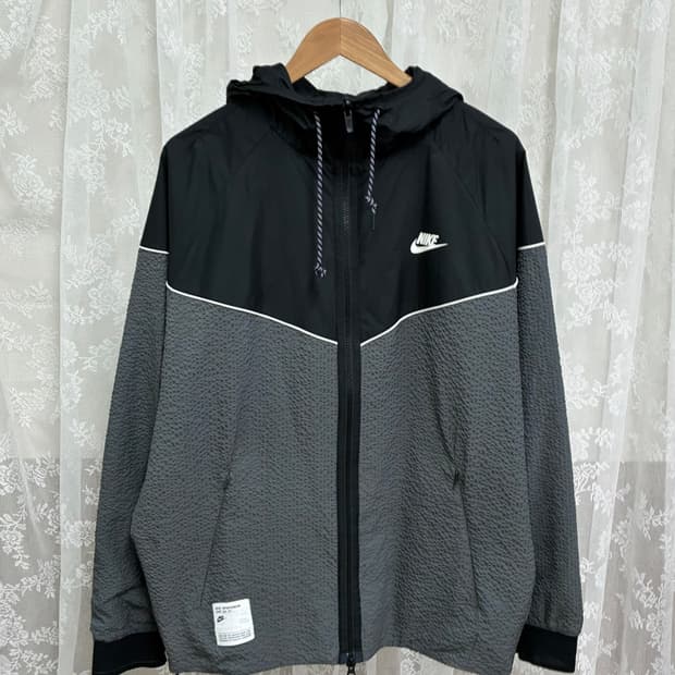 M) 나이키 해외판 리버시블 바람막이 그레이 블랙