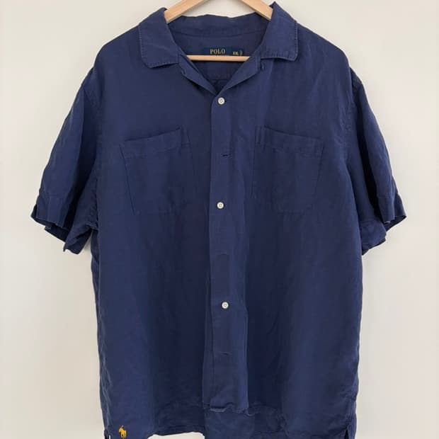 폴로 랄프로렌 반팔 린넨 실크 셔츠