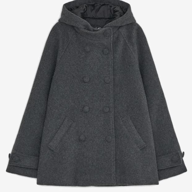 구해요) 허그유어스킨 하프 코트 차콜