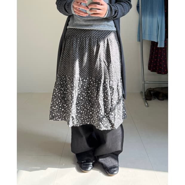 빈티지 도트 스커트