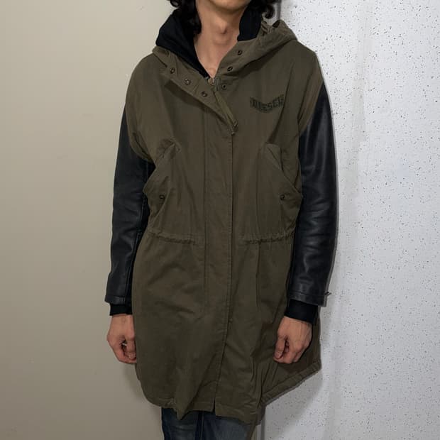 00s 디젤 레더 슬리브 피쉬테일 야상