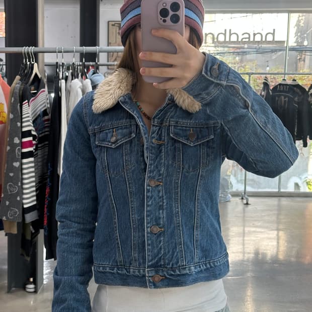 아베크롬비 양털 퍼 데님자켓