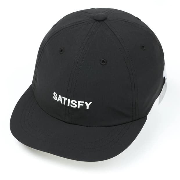 SATISFY 새티스파이 피스쉘 5패널 핀치 캡 블랙