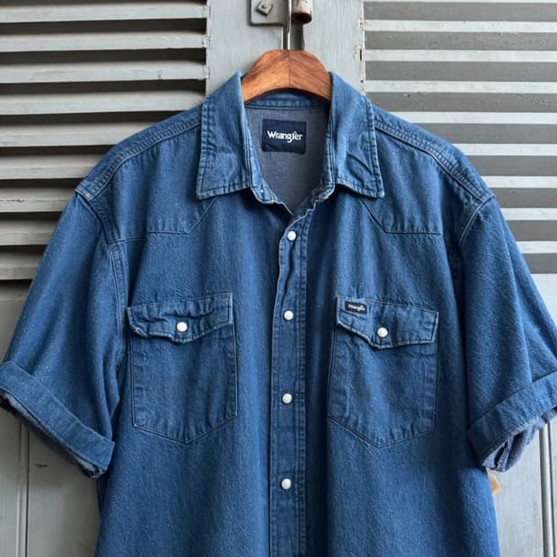 [XL]Wrangler USA 랭글러 버튼다운 웨스턴 데님 셔츠