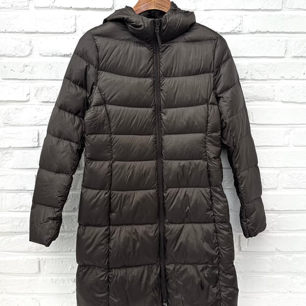 유니클로 브라운 여성 경량패딩