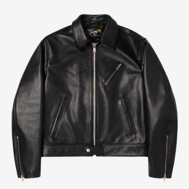 Stussy Biker Jacket Black M사이즈