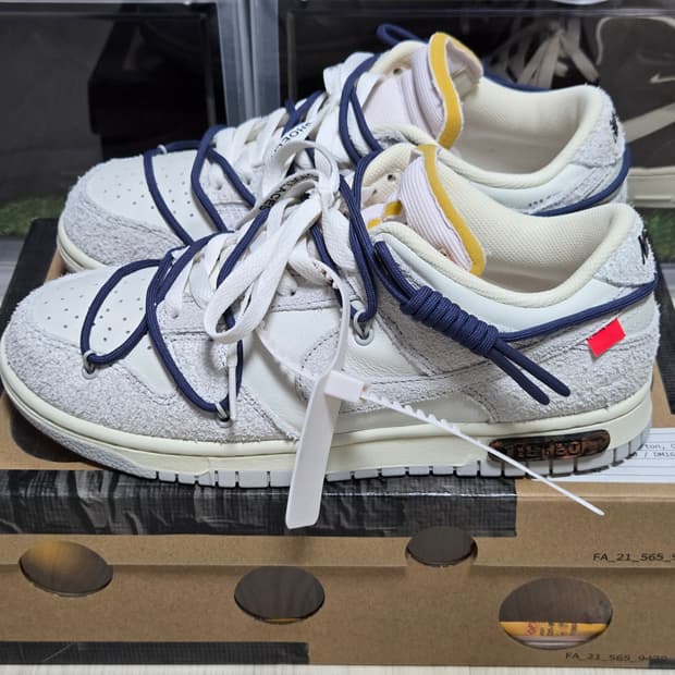 [판매](260)오프화이트 X 나이키 덩크 로우 더 50 - 로트 18