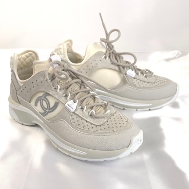 정품)샤넬CC로고 스피드 트레이너 매쉬 스니커즈 35