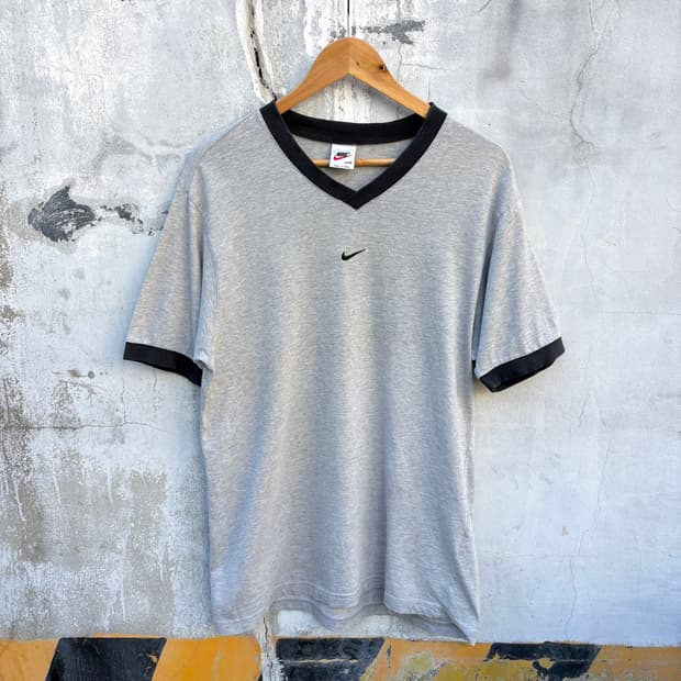 Nike 빈티지 나이키 브이넥 반팔 티셔츠 링거티