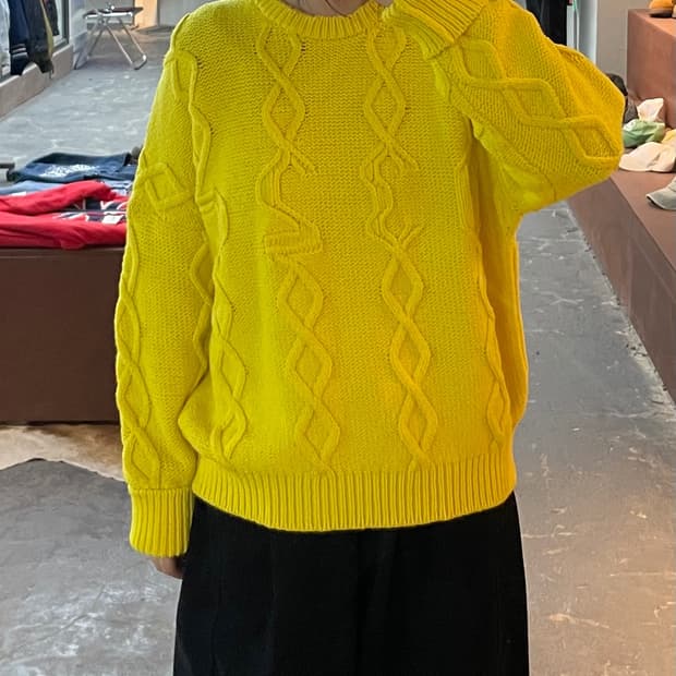 032c 하드기어 피어싱 옐로우 니트 H2210