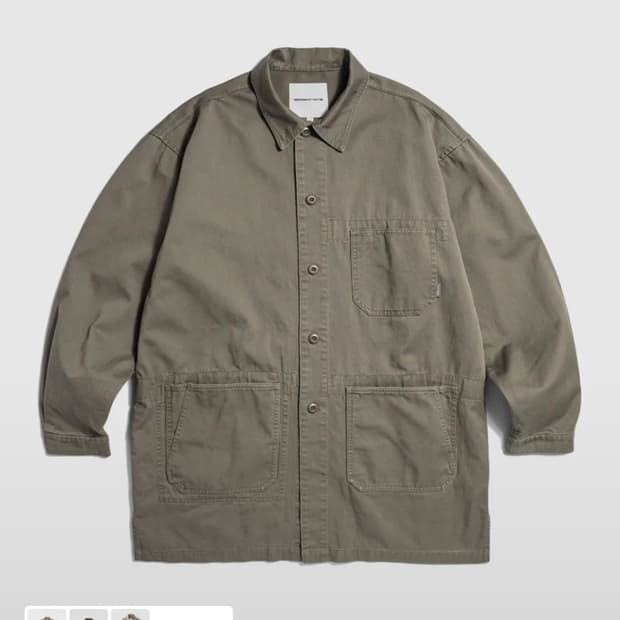 에스피오나지 Washed Doctor Jacket Dark Beige