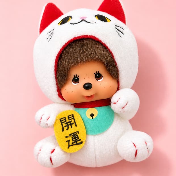 몬치치 마네키네코 인형 키체인