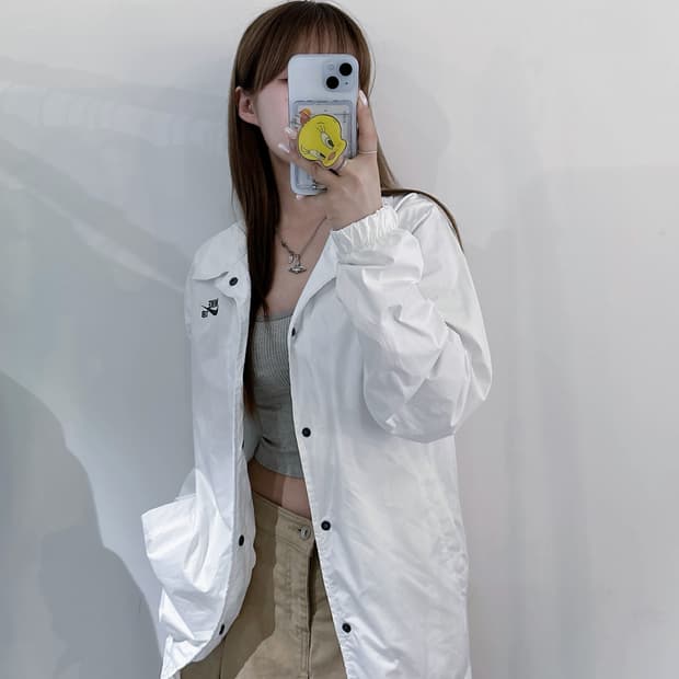 나이키 SB 화이트 코치 자켓