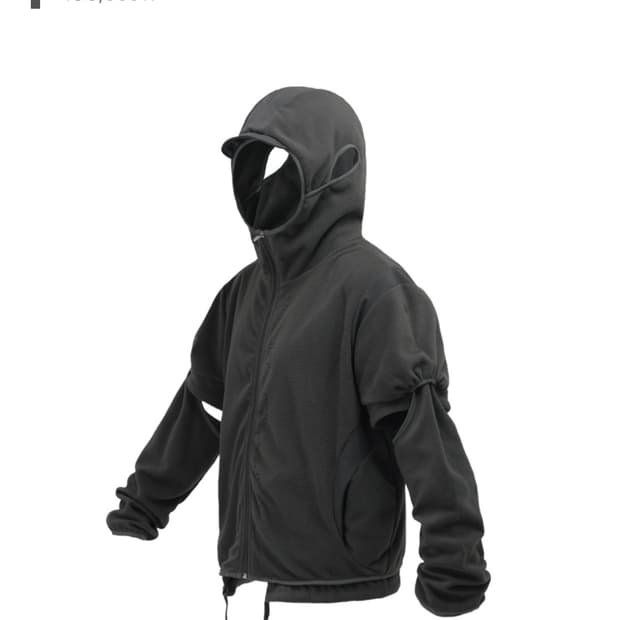 오호스 이어홀 후디 플리스 집업 차콜