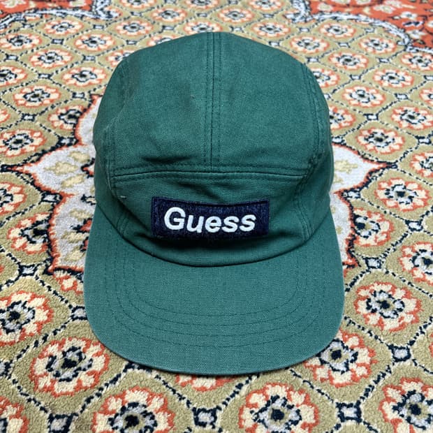 [FREE] Guess 게스 그린 빈티지 캠프캡