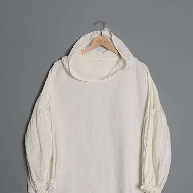 S*mam+ HandMade Hooded Linen Pullover