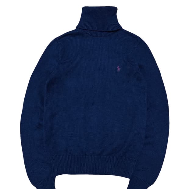 폴로 랄프로렌 네이비 목폴라 니트