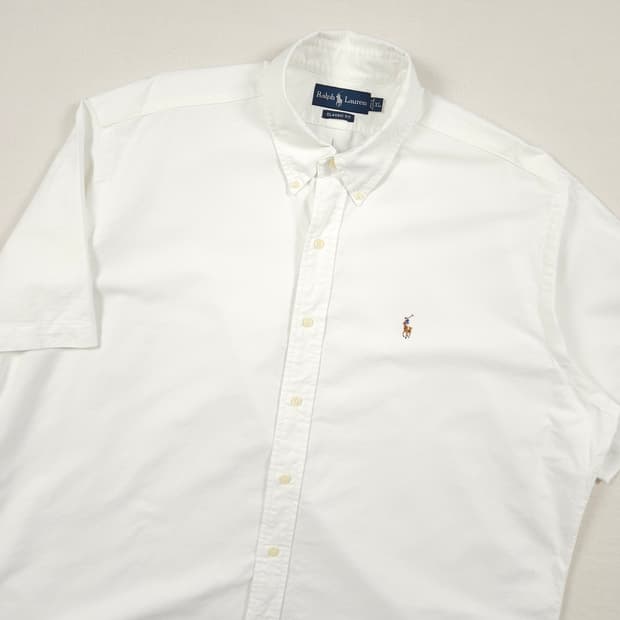 2XL(110) 폴로랄프로렌 반팔 화이트셔츠
